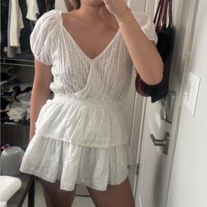 Isabelle’s Cabinet short sleeve White Eyelet Dress
